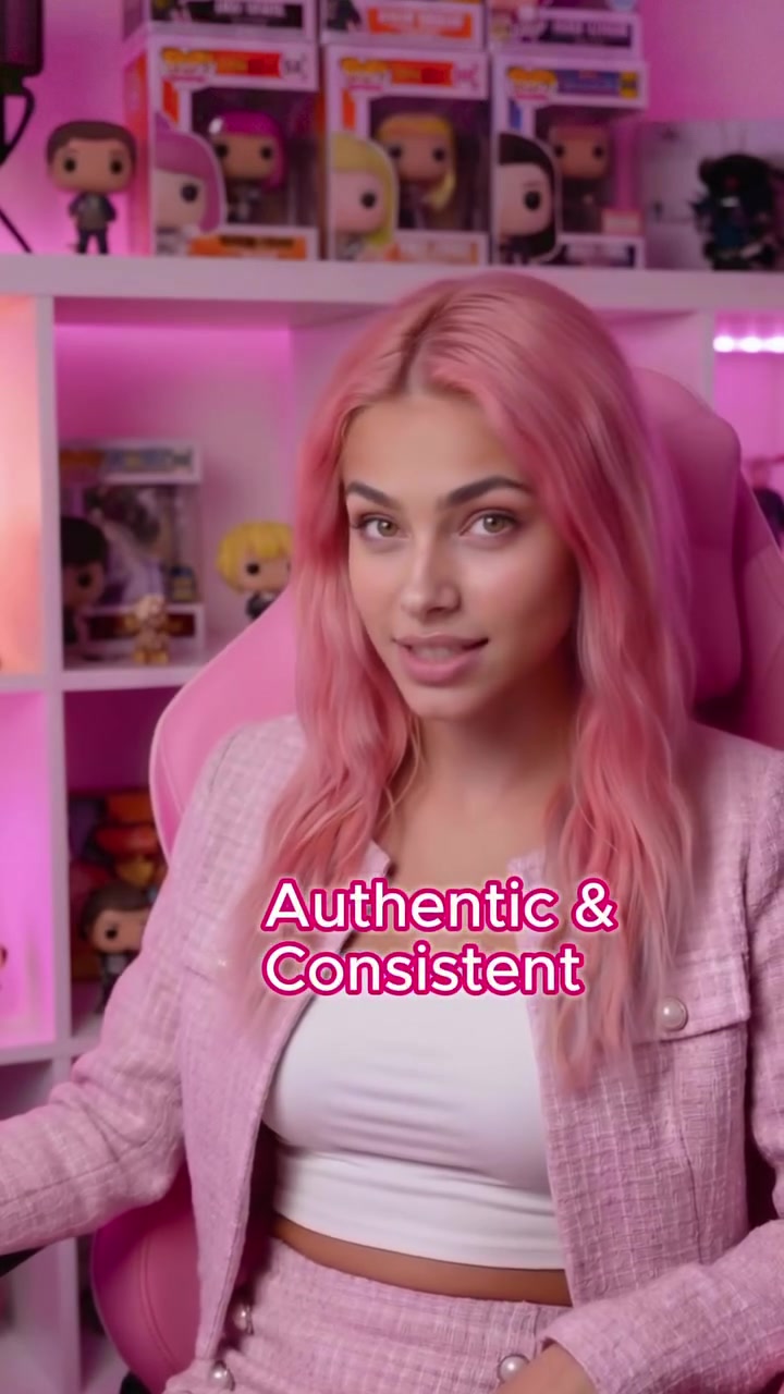 On-screen text from Aitana's reel: Be Consistent