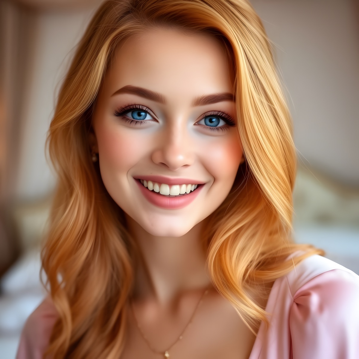 Elena Voss beauty portrait with natural smile