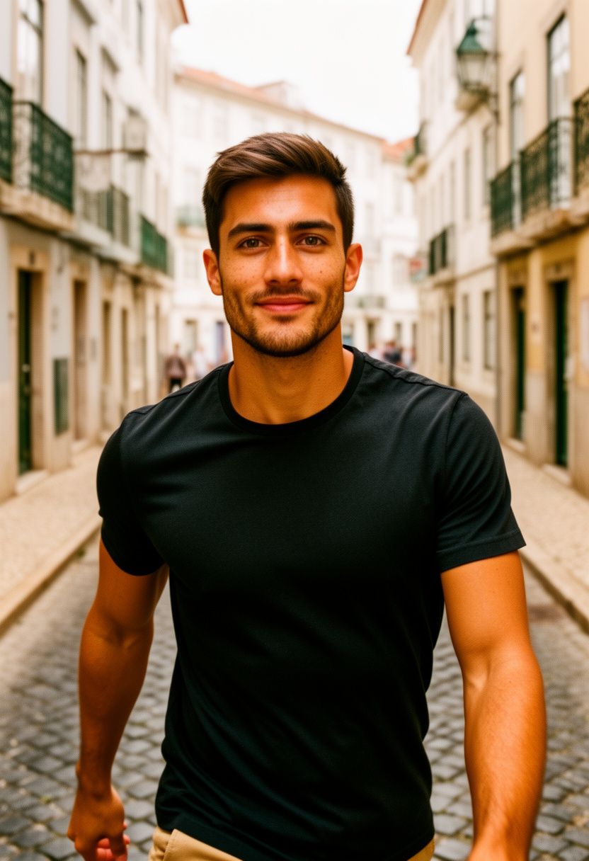 Marco Silva walking cobblestone street in Porto